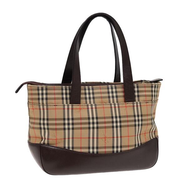 Burberry Nova Check Hand Bag Canvas Beige - Picture 1 of 16